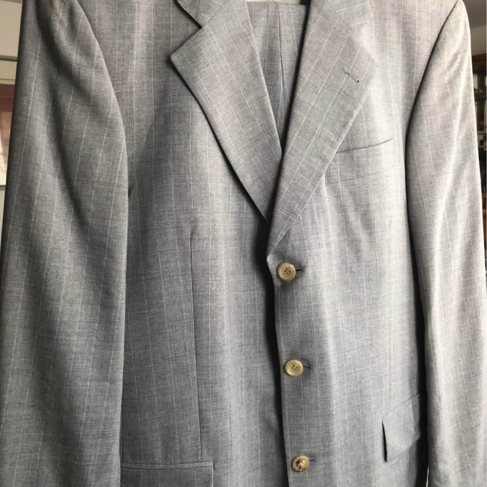 Windsor Light Gray Windowpane Sport Coat